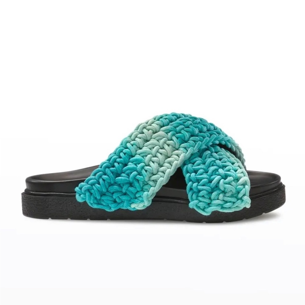 NWOB Inuikii “Woven Batic” Blue Platform Sandal Size 39 - Picture 5 of 6